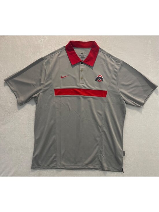 Nike Other - Nike Dri-Fit Ohio State Buckeyes Polo Gray SS Men's XL